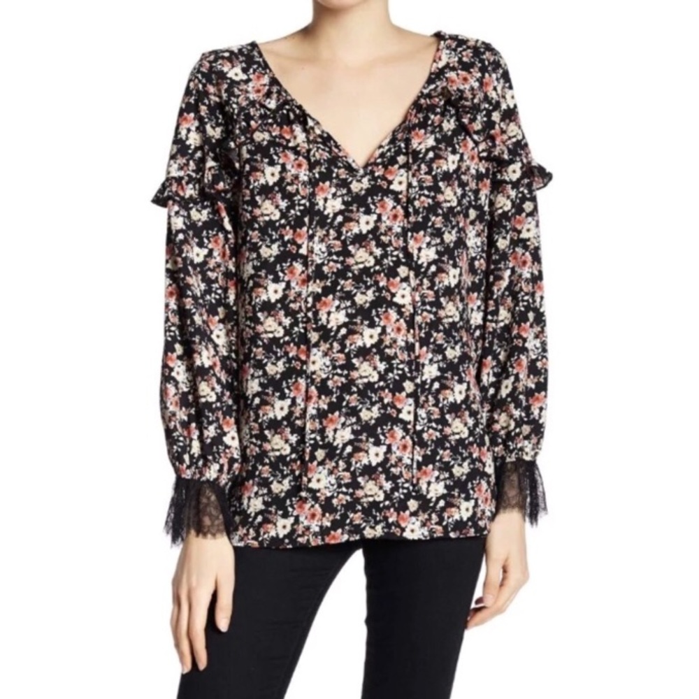 Pleione long sleeve Floral Blouse